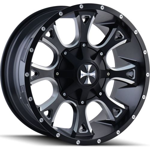 20x9 black cali offroad anarchy 8x180 +18 rims open country rt 35 tires