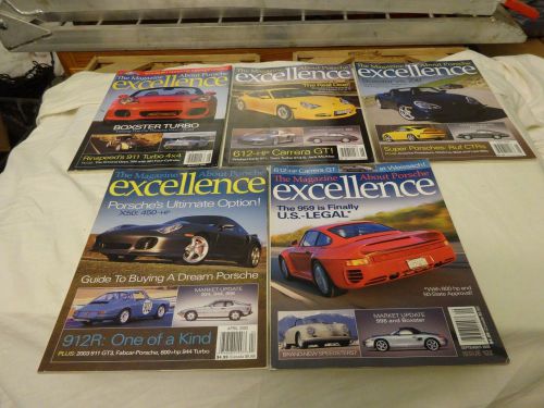 5 issues 2003 porsche excellence magazines