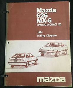 1991 mazda 626/mx-6 factory oem wiring diagram manual 001