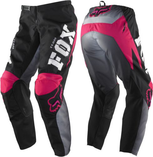 Fox motocross pants new! pink girls female teen 5/6 (#30) leather inner knee