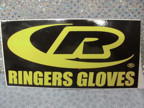 Racing car sticker, ringers gloves, 8&#034; x 4&#034;