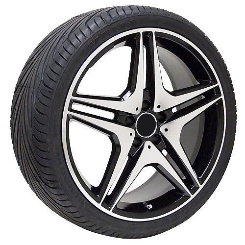 20 inch machine faced/black mercedes benz wheel and tire package