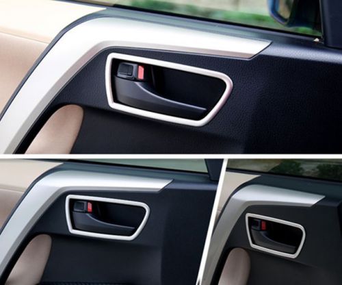 4pcs chrome door interior handle bowl panel cover trim for toyota rav4 2014-2015