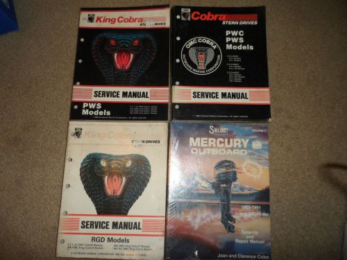 Omc cobra king cobra service manuals pwc,pws,rgd also mercury outboard 1965-1991