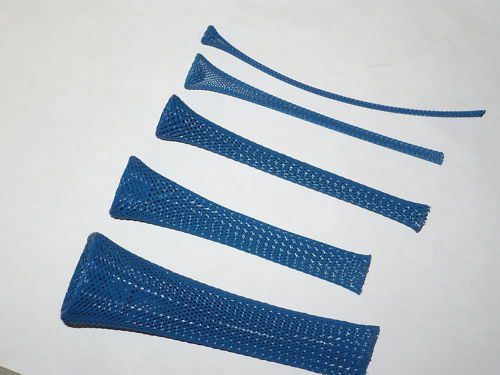 3/4&#034; braided expandable sleeving  blue  techflex 25ft