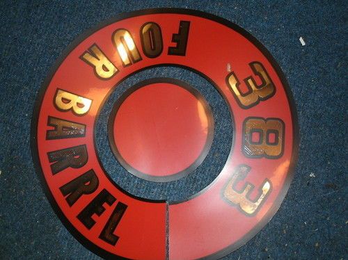 1966 1967 dodge coronet monaco polara charger 383 4bbl air cleaner lid decal red