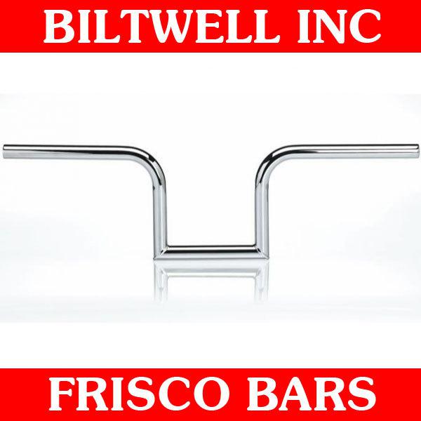 Biltwell inc. chrome dimpled frisco handlebars z-bars bobber harley sportster