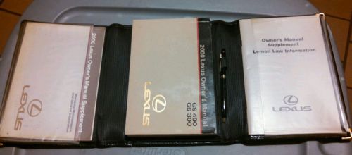 2000 lexus gs 300 / gs 400 owners manual with case book set