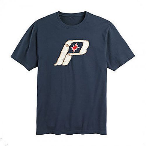 Oem polaris men&#039;s navy retro patch tee shirt size large