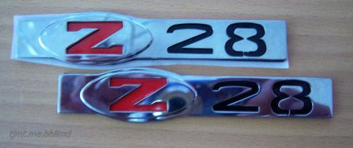 2 new solid polished stainless emblem decal logo gm z/28 z06 style free ship