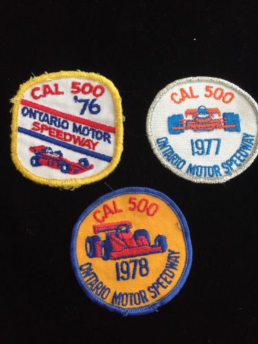 Vintage lot ontario motor speedway racing patch california 500 indy raceway