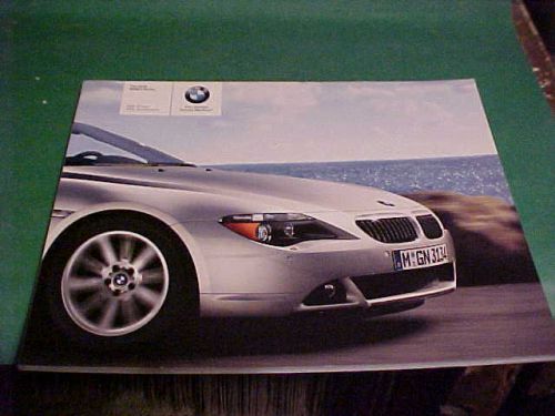 2006 bmw 6 series automobile dealer brochure / book