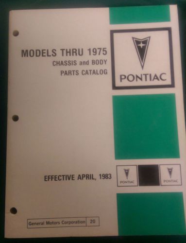 Pontiac illustrted catalog thru 1975