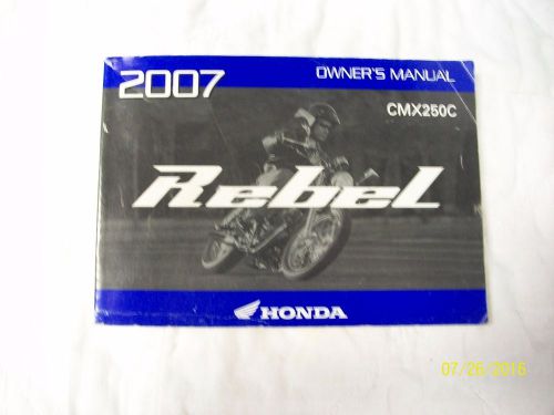 2007 honda rebel motorcycle owner&#039;s manual -  cmx250c cmx 250