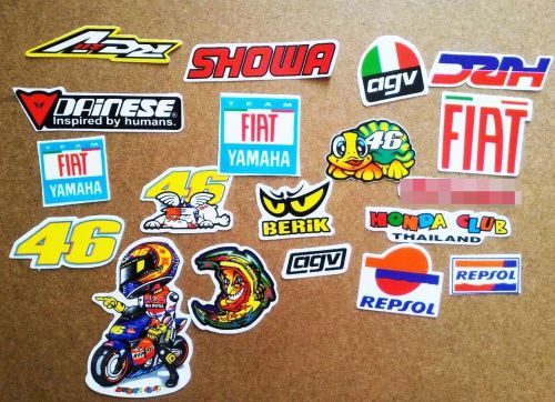 Motocross racing nascar super car dirt bike rossi the doctor 19 stickers