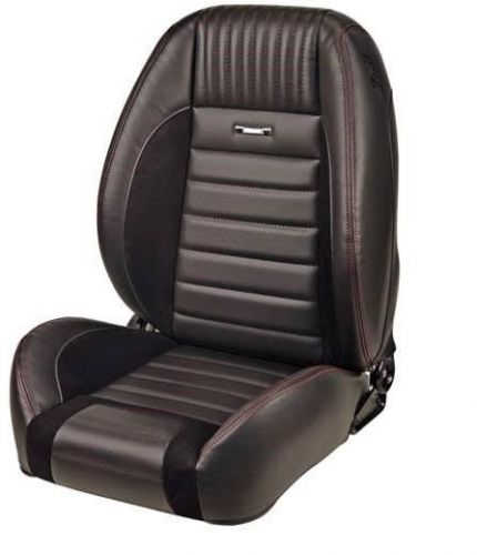1964-1966 mustang deluxe sport r low back seats black/red completely assembled