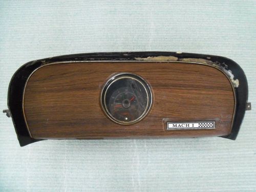 1969 mustang mach 1 passenger side woodgrain dash panel with clock