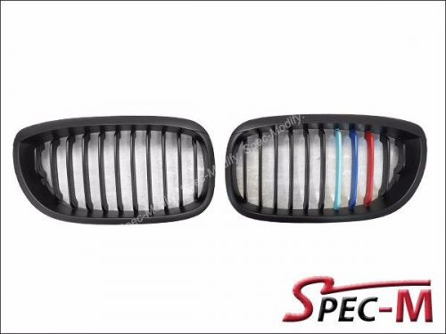 Matte black w/ metal ///m front grille for bmw e46 02-04 lci model only