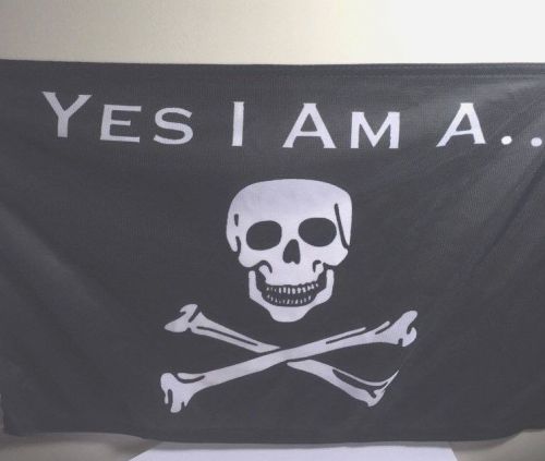 Parrot head fans yes i am a pirate ... boat flag free shipping new 12x18 in