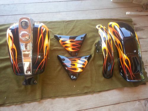 Harley davidson gas tank, fenders and side panels