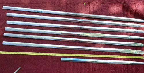 1955 ford customline stainless rear quarter body side moldings - lot of 7 pieces