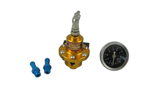 Gold sard adjustable fuel pressure regulator with oil gauge meter s13 s14 rx7