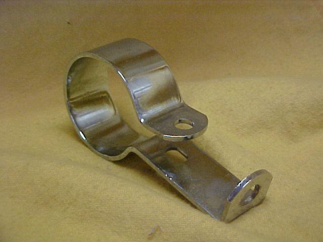 Harley,sportster,58-76,front exhaust pipe mounting clamp, for oe or drag pipes