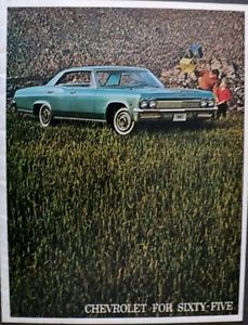 1965 chevrolet sales brochure impala belair biscayne station wagons interiors
