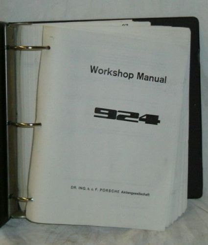Vtg. copy of 1980 porsche 924 factory workshop manual porsche aktiengesellschaft