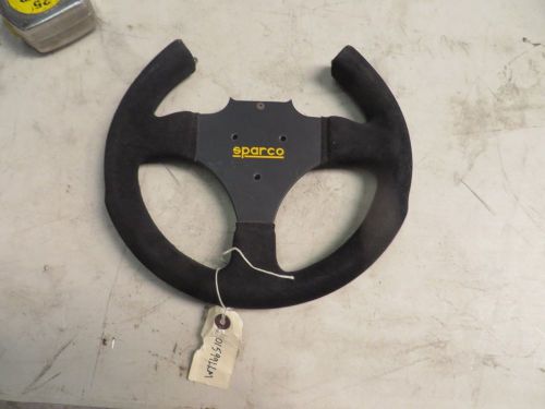 Sparco racing steering wheel with open top for data display