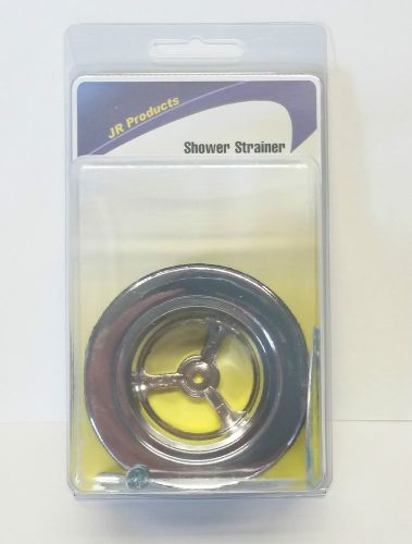 Shower strainer white grid - 2 inches drains -  chrome
