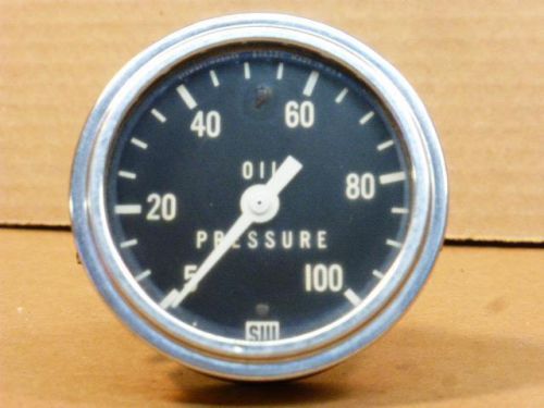 Vintage stewart warner oil pressure gauge sw hot rod rat  large 2 5/8 diemeter