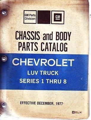 1972 1973 1974 1975 1976 1978 chevrolet luv service parts book manual catalog