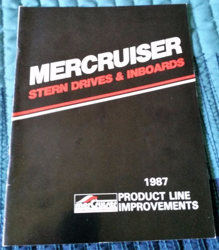 1987 mercury mercruiser product improvement supplement-great info!