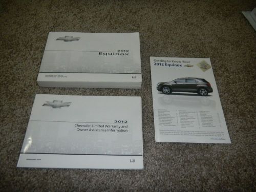 2012 chevy equinox owners manual set with free shipping