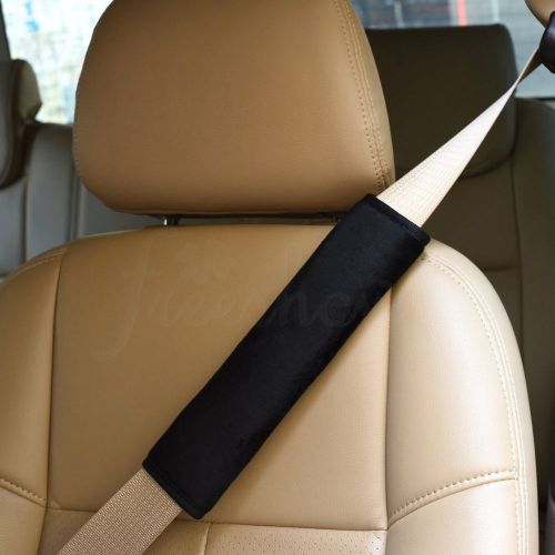 2pcs car safety seat belt shoulder pads cover cushion harness pad comfy black