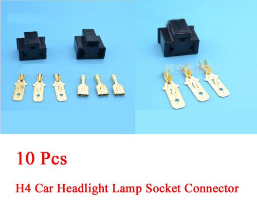 Connector 10 set h4 car automotive headlight lamp socket male female beam plug