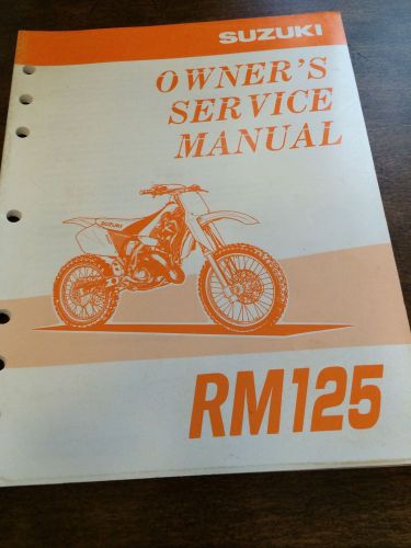 1998 suzuki rm125 owners service manual
