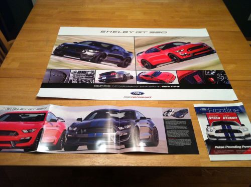 2017 shelby gt350r poster, frontline publication and 2017 gt350r brochure