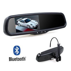 Built in bluetooth handsfree car rearview mirror monitor for reverse rear camera
