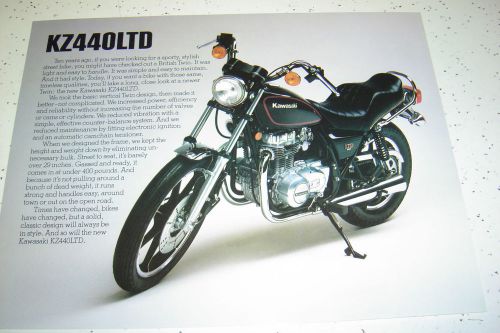 1 kawasaki ,1981 nos. kz440 ltd ,sales brochure.2 pages.