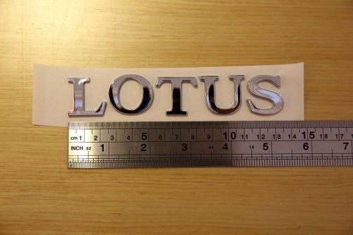 Lotus lettering letters rear badge emblem raised chrome