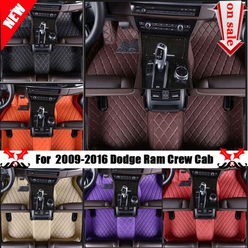 Full set unique car floor mat anti-dirt for 2009-2016 dodge ram crew cab uc913