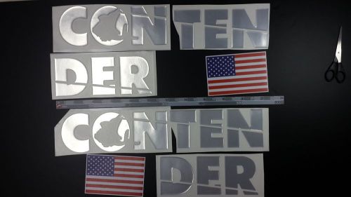 Contender boats emblem 32&#034; epoxy stickers resistant to mechanical shocks