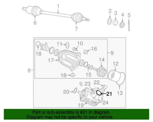 Genuine 2008-2008 chrysler pacifica carrier outer seal 5134906aa