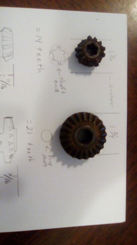 Bevel gear Chasis# 217/5854-0 <br />
Tecumshe 643-24A, US $30.00, image 1