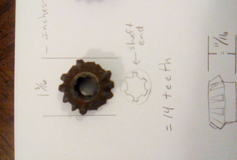 Bevel gear Chasis# 217/5854-0 <br />
Tecumshe 643-24A, US $30.00, image 2
