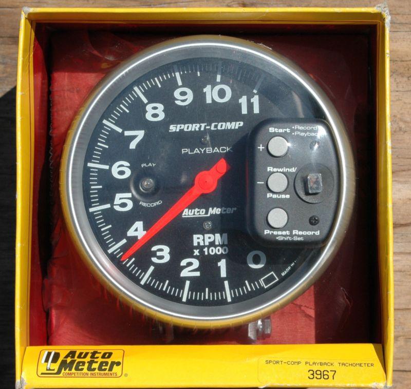 Auto meter 3967 sport comp monster tachometer 5 in. 11000 rpm with playback