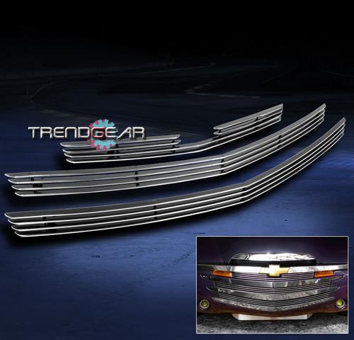 03-06 chevy ssr front bumper billet grille grill insert upper+lower 3pcs combo