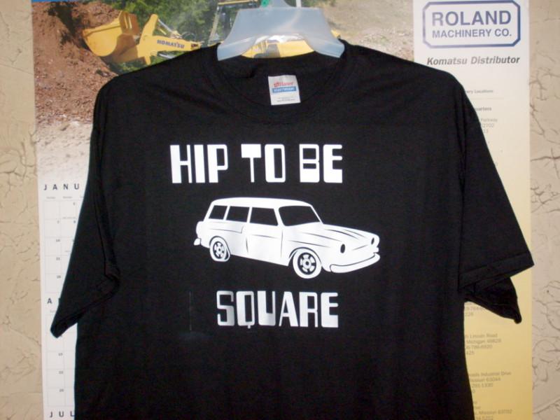 Vw squareback " hip to be square " type 3 volkswagen retro t-shirt